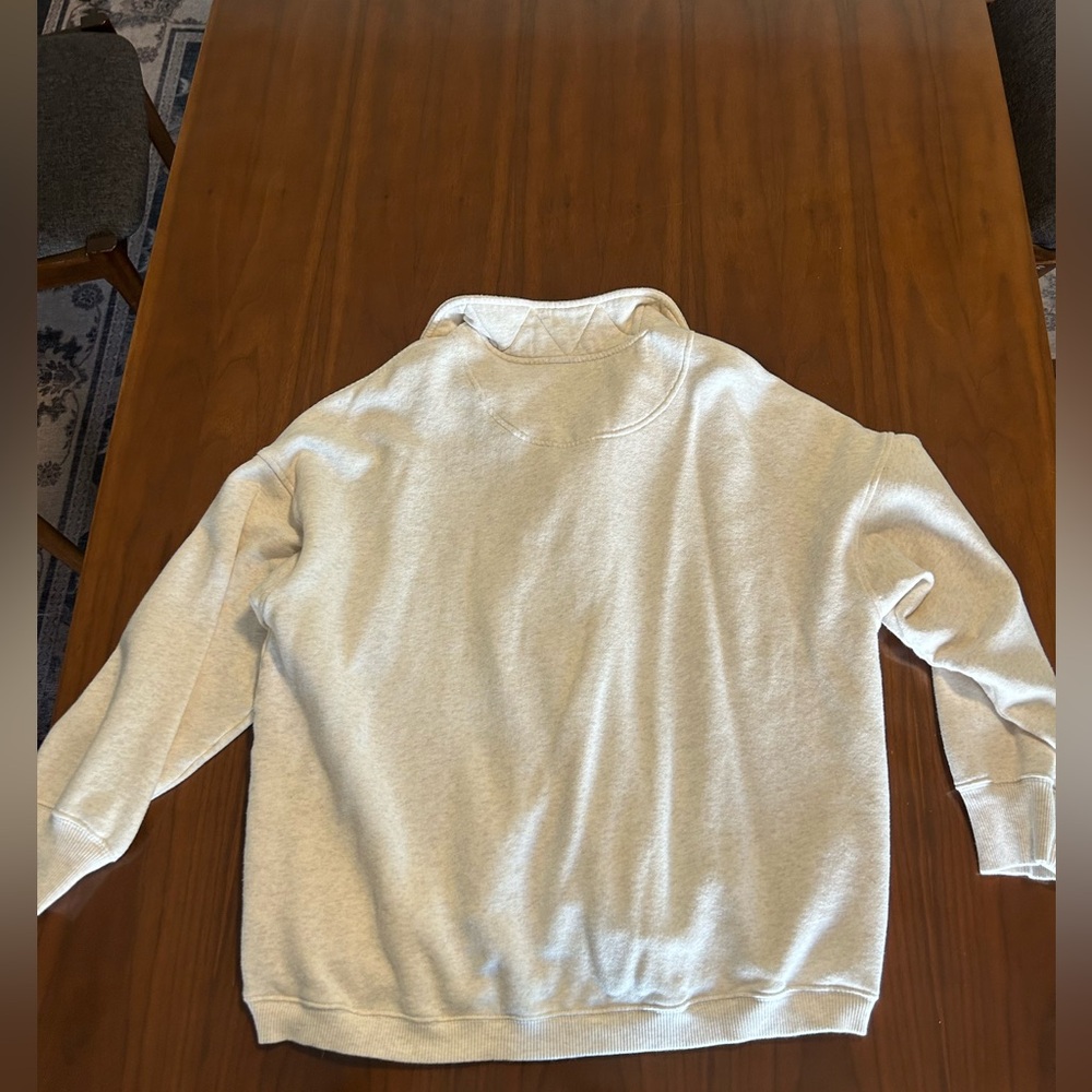 aerie Getaway Quarter-Snap Sweatshirt | Heather Frost M - Picture 4 of 6